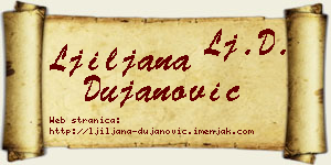 Ljiljana Dujanović vizit kartica